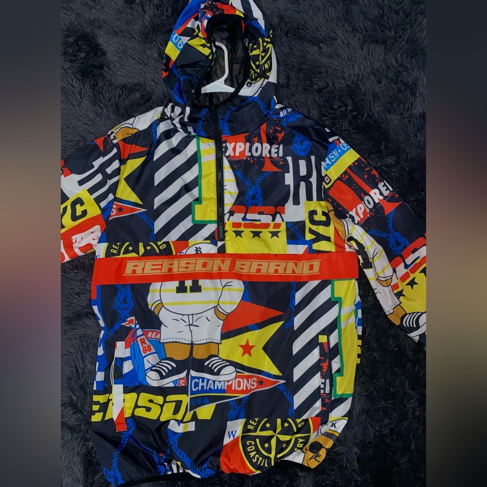 Reason Brand Teddy Bear Windbreaker